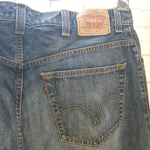 Levi's 559 Relaxed Straight Denim Jeans 40W x 30L - Picture 3 of 5